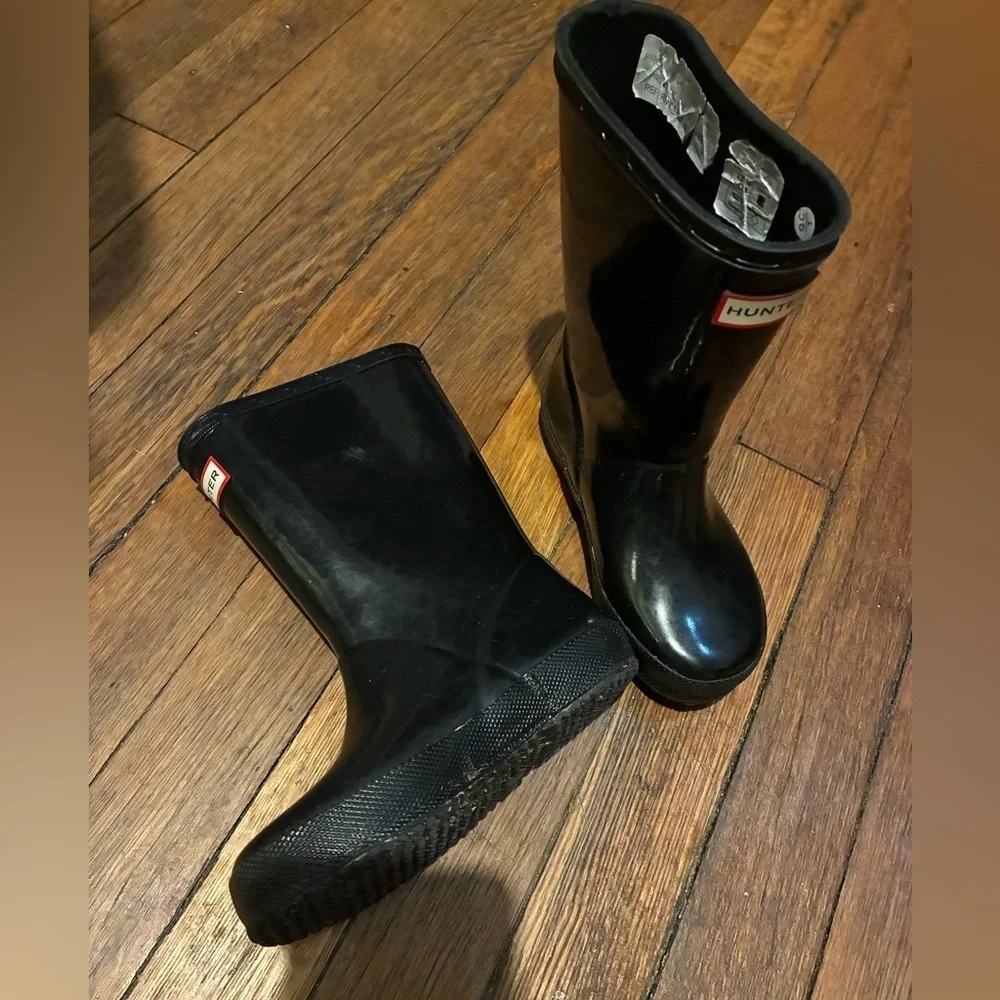 Hunter Kids First Gloss Rain Boots size 10